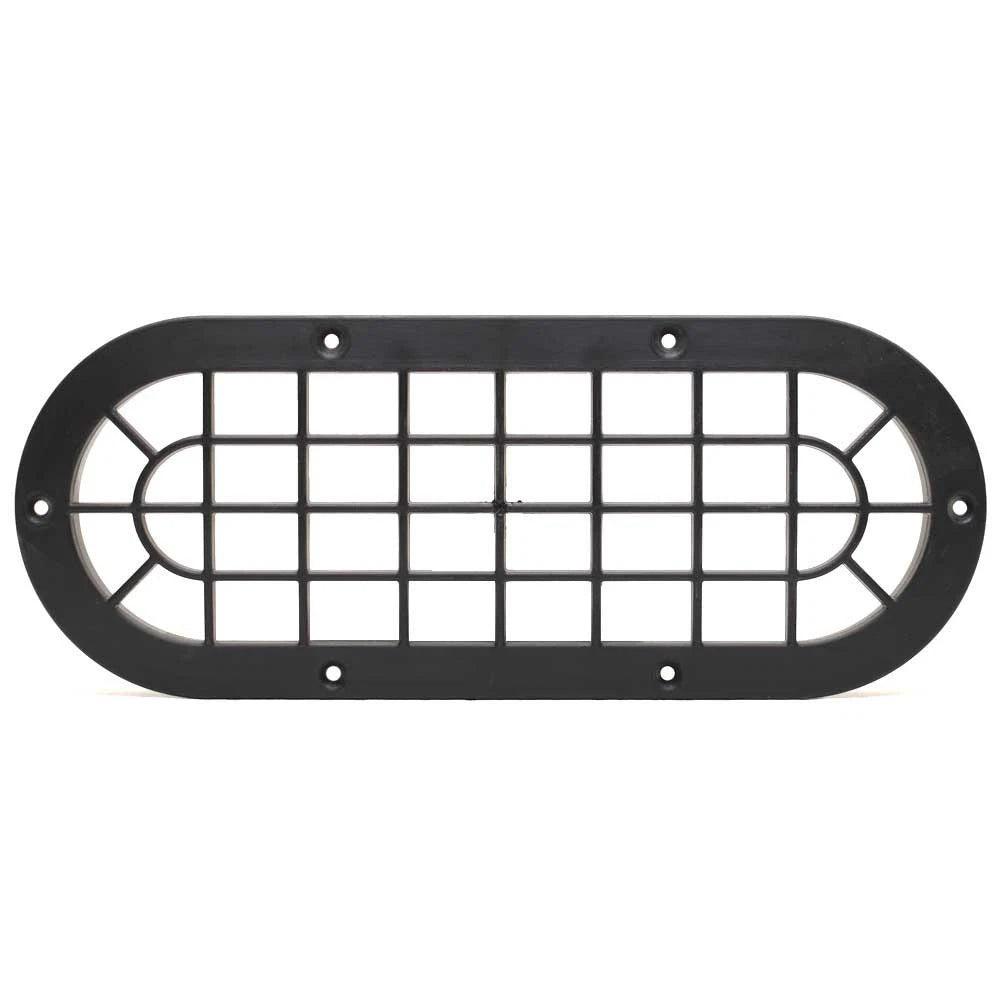 Crownline Boat Vent Grille Cover - Oval Black Plastic