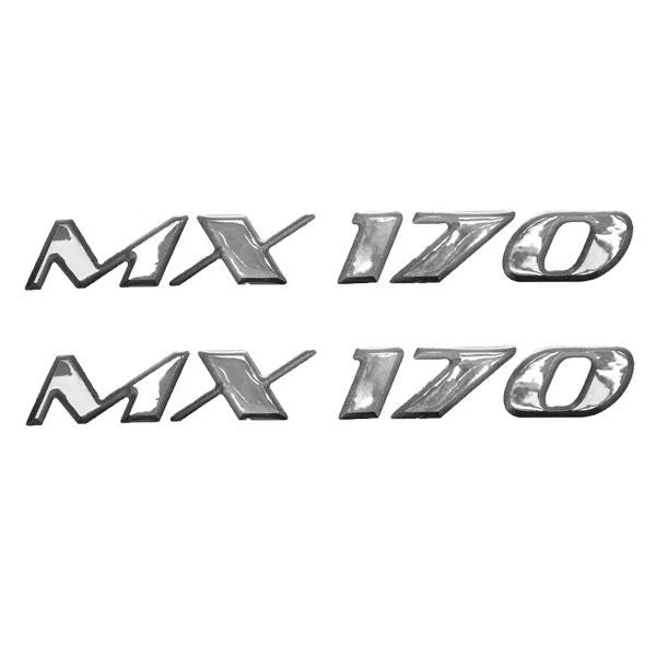 Larson - Glastron Raised Boat Decals 0573136 - MX 170 Black/Silver (pair)