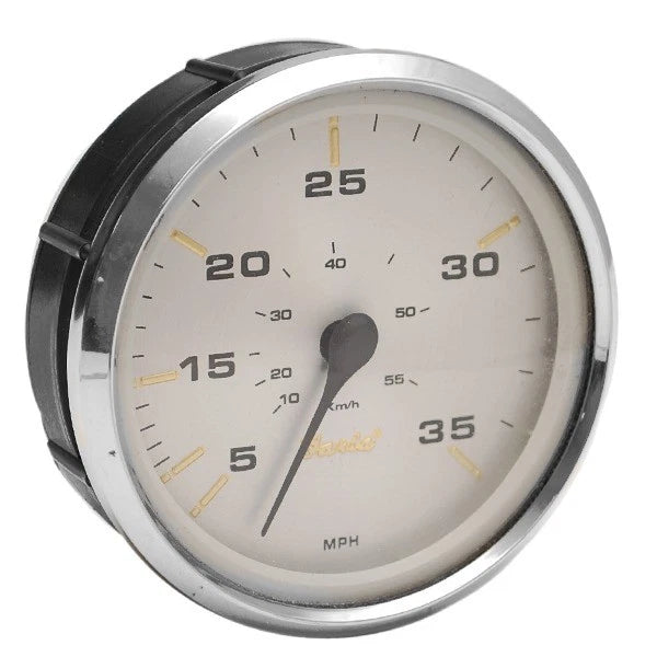 Faria Boat Speedometer Gauge SE8057A - Kronos Silver 35 MPH 4 1/4 Inch