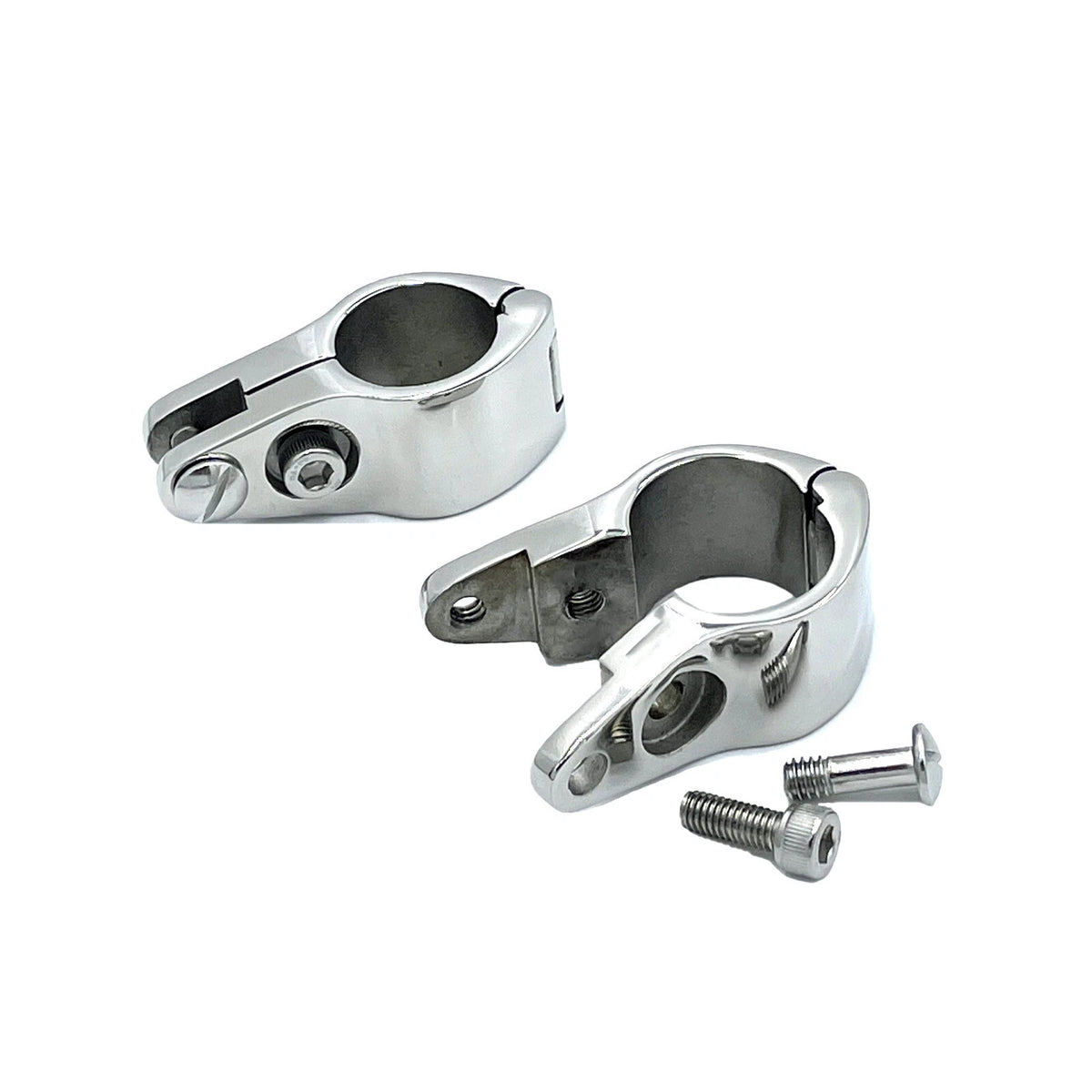 Boat Bimini Top 25mm Hinged Jaw Slide Rail Mount Stainless Steel Hardware 2 Pcs