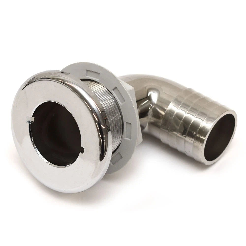T-H Marine Boat Thru Hull TH-1590CP-DP - 90 Degree 1 1/2 Inch Chrome