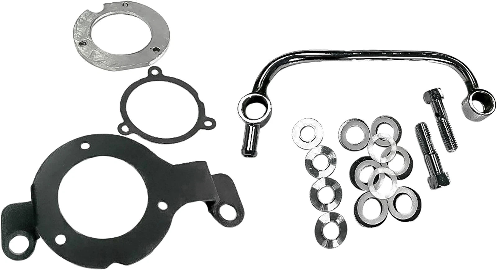 HardDrive Complete Mnt Kit Breather Tube Black M8 Fits Harley Davidson 2017