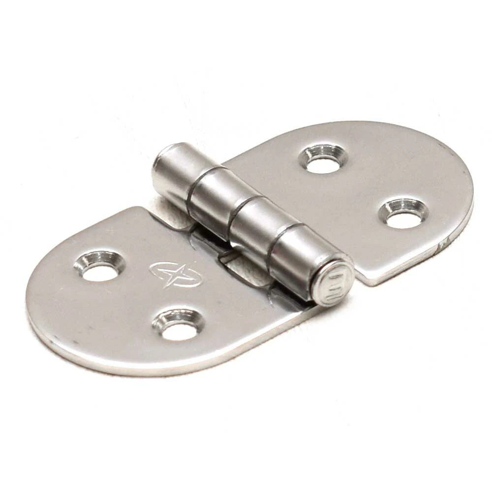 Gemlux Boat Top-Mount Hinge - 3 X 1 5/8 Inch Stainless Steel Rounded