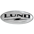 Lund Boat Seat Emblem Logo 1988351 - Iron on 5 X 2 Inch Silver Black