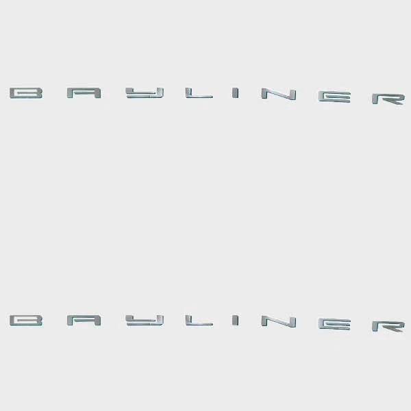 Bayliner Boats Vinyl Decal - Silver - Teal 54 1/2 X 1 1/2 Inch (pair)