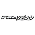 Tracker Boat Decal 173046 - PRO 160 Black White Vinyl 19 3/4 Inch