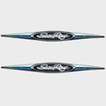 Sea Ray Boat Logo Decals - Blue Black Stickers (pair)