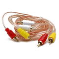 Tsunami Boat RCA Cables RCA603-3 - 3Ft Clear with Gold Contacts