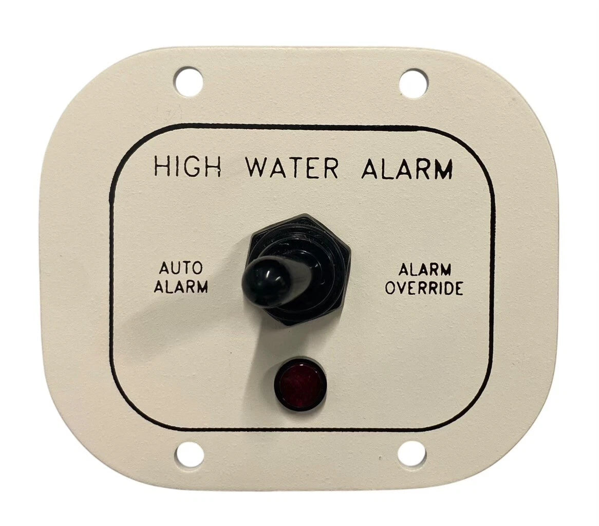 Boat High Water Alarm Switch Panel with Red Light, 3.5 in X 3 in
