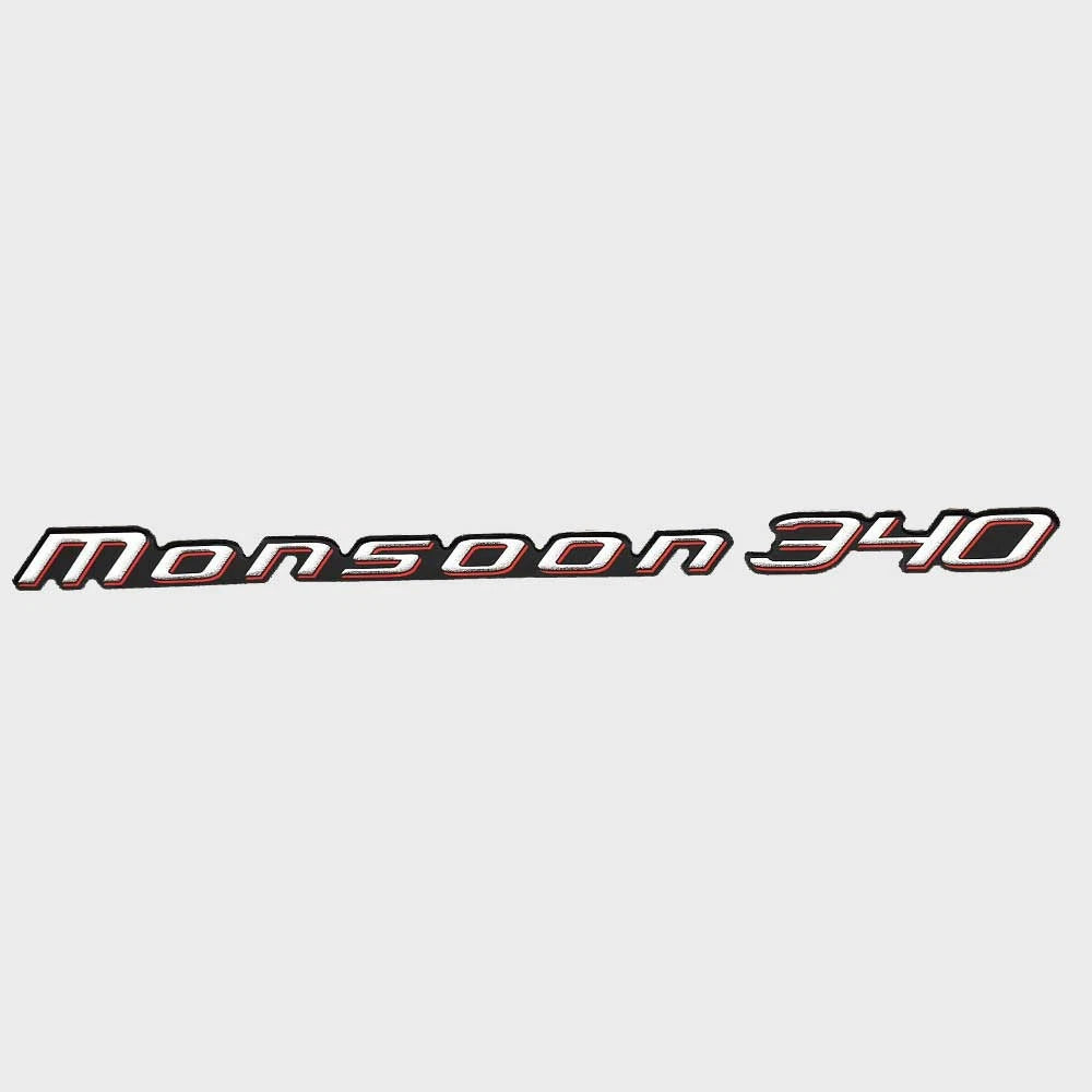 Malibu Boat Decal - Monsoon 340 White Red Sticker