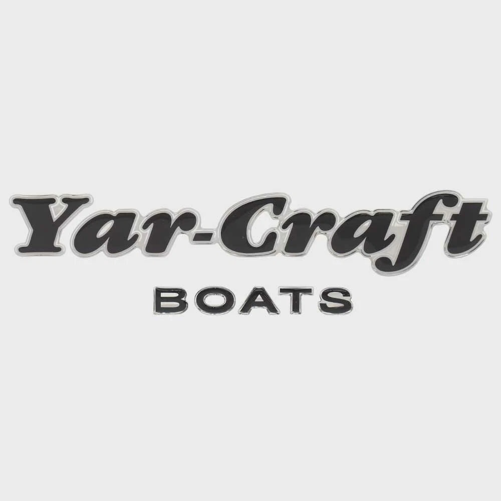 Yar-Craft Boat Raised Decal Sticker LH7107 - Black Silver