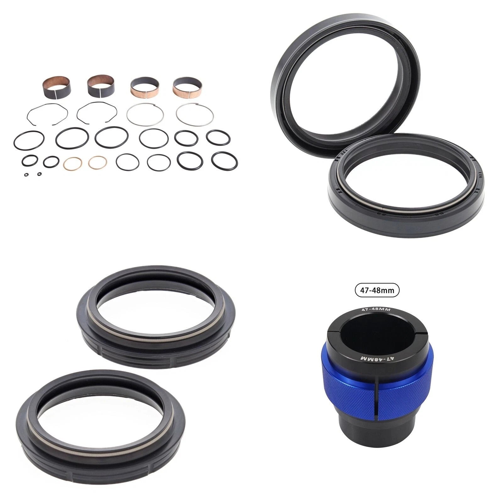 Complete Front Fork Rebuild Kit for Kawasaki KX250F 2020-2024 with Driver