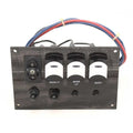 Sailfish Boat Switch Panel - 6 X 4 Inch Black Gray Woodgrain
