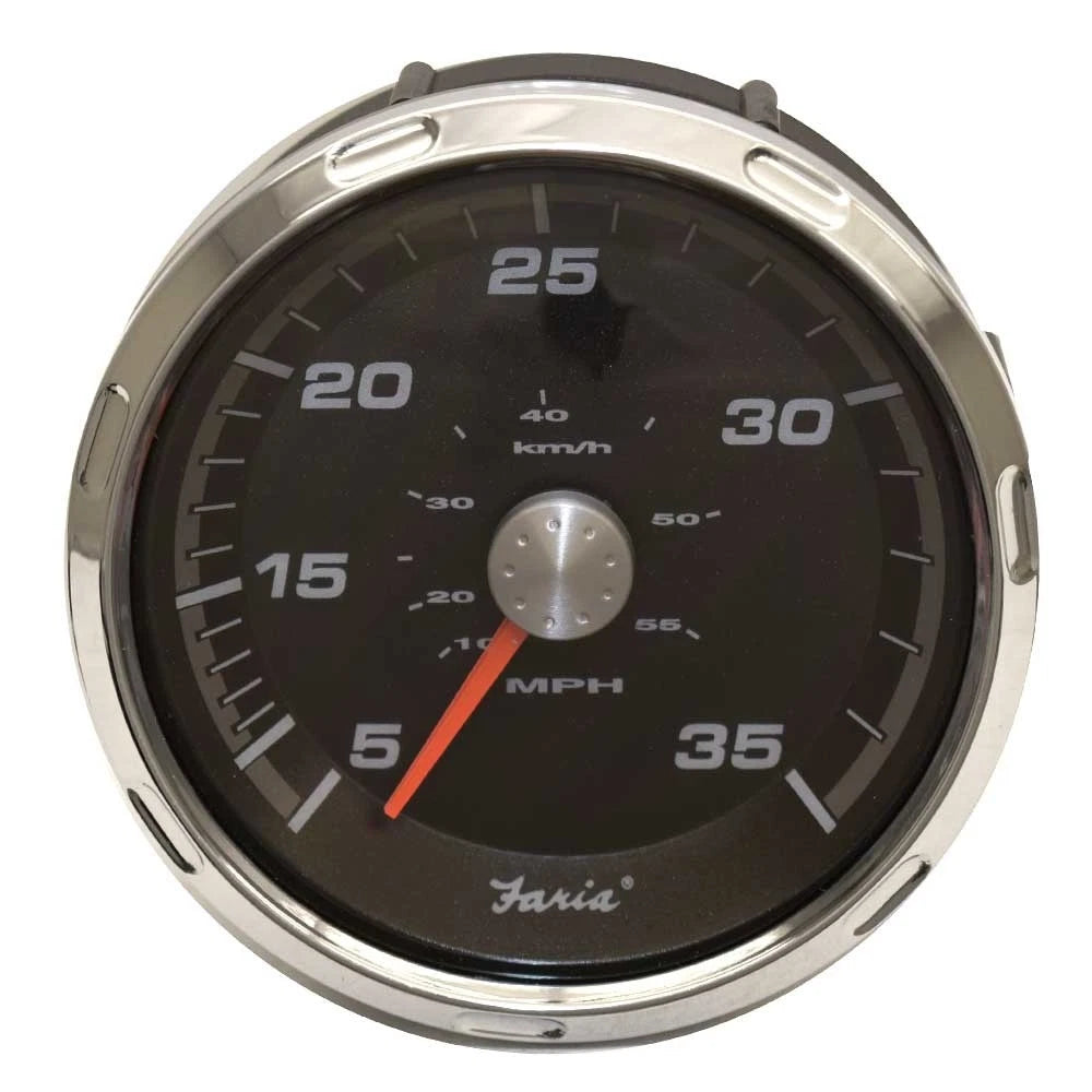 Faria Boat Speedometer Gauge SEK636A - 3 1/4 Inch Silver Black