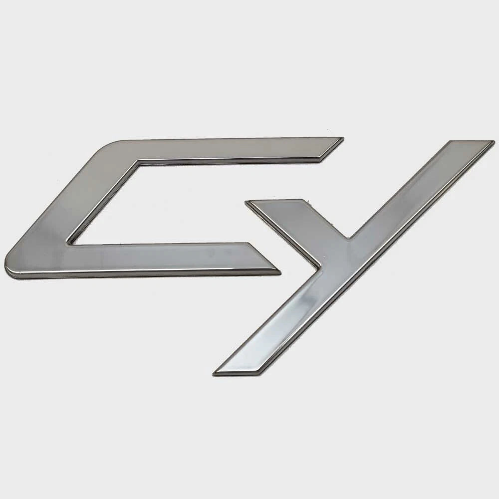 Carver Yacht Boat Raised Decal 146955-01 - CY Silver Mirrored Emblem