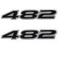 Tracker Boat 482 Decal Stickers - Silver Black 6 1/2 Inch (pair)