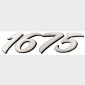 Lund Boat Decal 2047481 - 1675 Metallic Silver Black 7 3/4 X 2 Inch