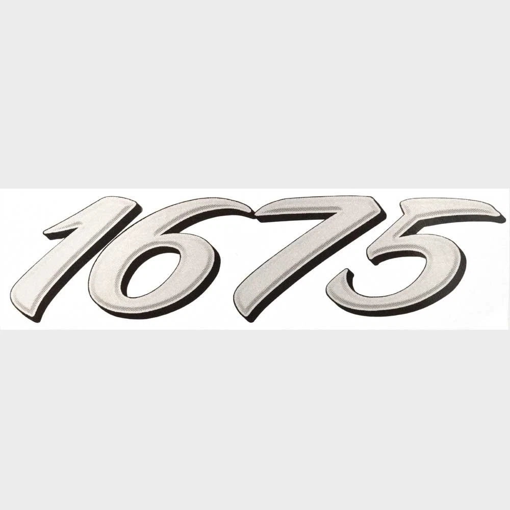 Lund Boat Decal 2047481 - 1675 Metallic Silver Black 7 3/4 X 2 Inch