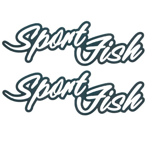 Tracker Boat Decal 161877 - Sport Fish Green 7 1/4 Inch (set of 2)