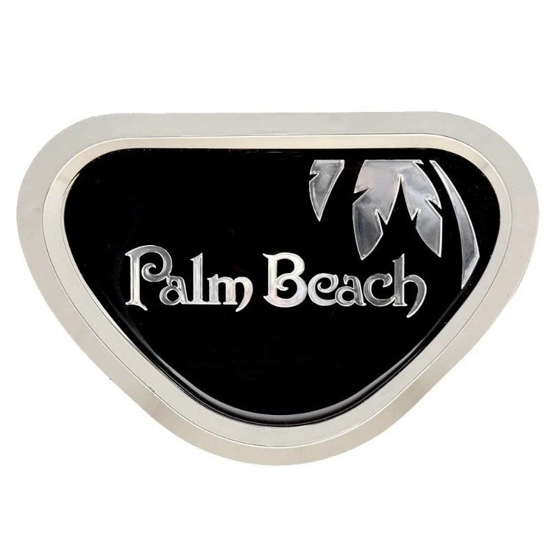 Palm Beach Boat Raised Logo Decal 30000695 - Black Silver Sticker