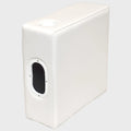 Pontoon Boat Bench Armrest WD112-204 - White Vinyl with Cupholder