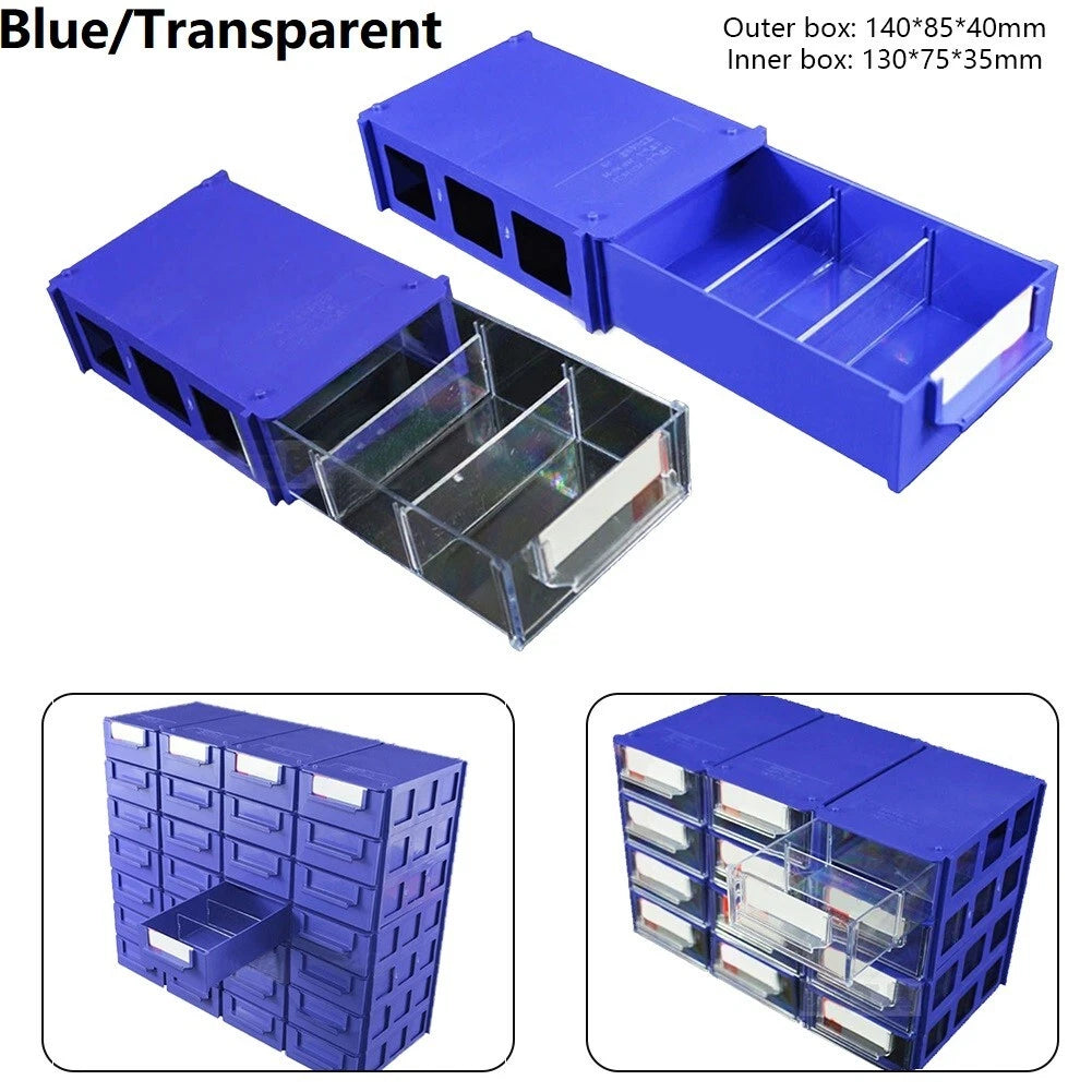 1Pcs Thicken Stackable Parts Storage Tool Organizer Cabinet Box Screws Toolbox