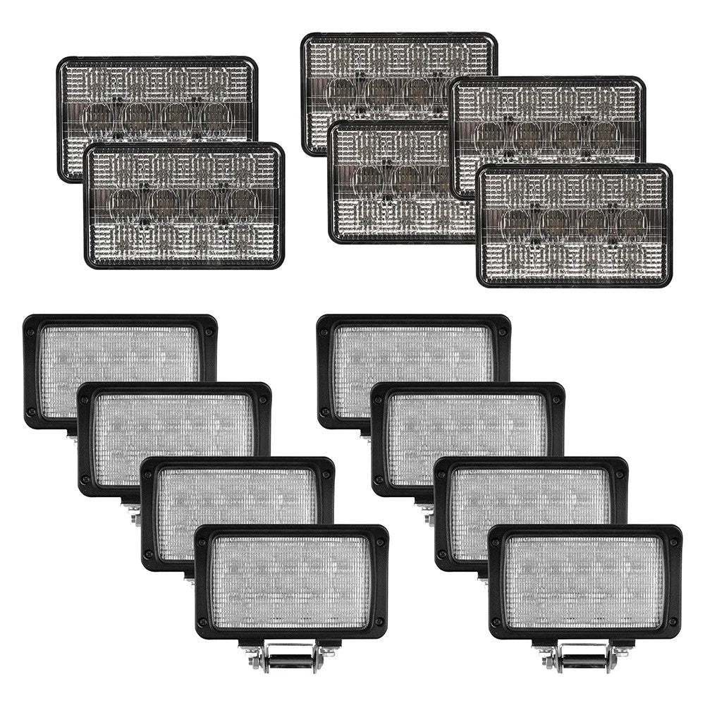Complete Flood Beam LED Light Kit Fits Case IH Combines & Cotton Pickers