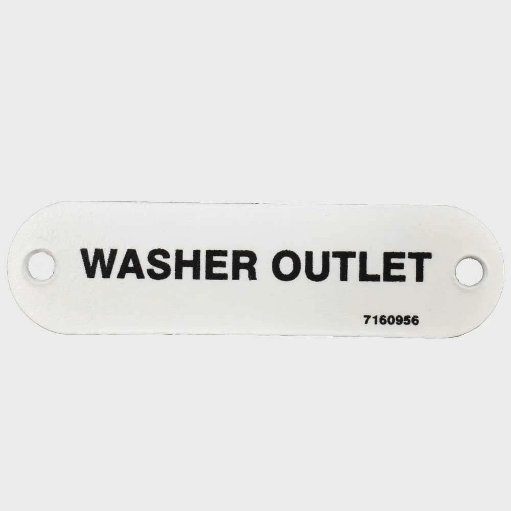 Marquis Boat Label Tag 7160956 - Washer Outlet White Plastic