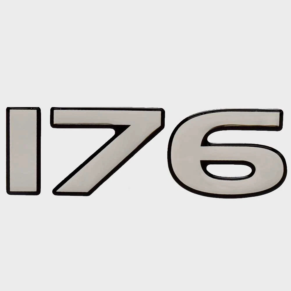 Stratos Boat Raised Emblem Decal 205100 - 176 Silver Black Sticker
