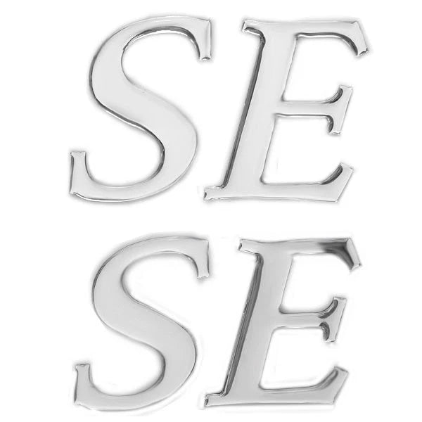 Palm Beach Pontoon Boat Raised Decals - SE Silver Stickers (pair)