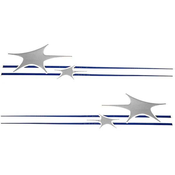 MasterCraft Boat Raised Decal Set 758087 - ProStar Blue Silver (2PC)