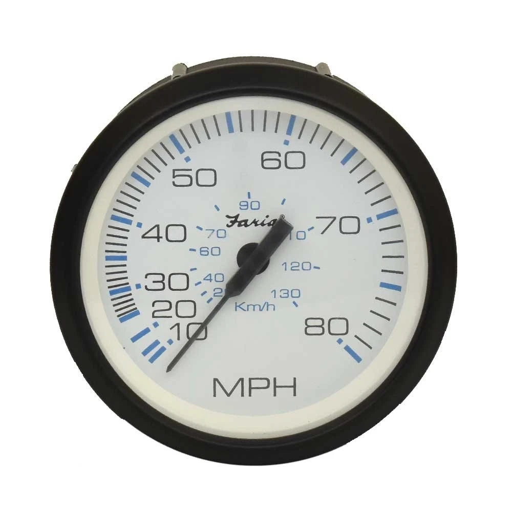 Faria Boat Speedometer Gauge SE9513B - Chesapeake White 3 1/4 Inch