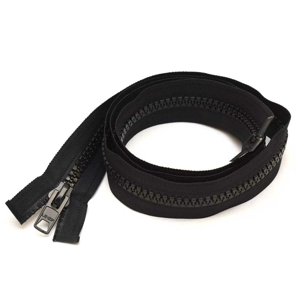 Lenzip Boat Separator Zipper - 52 Inch Black Plastic