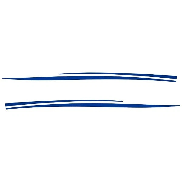 Rinker Boat Graphic Decal - Blue Deck Sweep Stickers (set of 2)