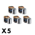 5 Pack Hiflo Chrome Oil Filter Harley 1800 CVO Softail Conv 110/FLSTSE2 2011 (with