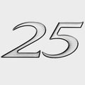 Rinker Boat Raised Decal 2190201 - 25 Silver Black Sticker
