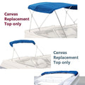 Bimini Top Boat Cover Canvas Fabric Blue with Boot Fits 3 BOW 72"L 54"H 54"-60"W