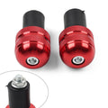 2pcs Universal 7/8'' Motorcycle Handlebar Grips Bar End Cap Plug Slider Red