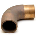Ocean Yachts Boat 90° Elbow Pipe Fitting - 9 X 9 X 4 Inch Brass