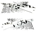 Axis Boat Graphic Decals 145427-01-60 - Black Silver Stickers (2 PC Set)