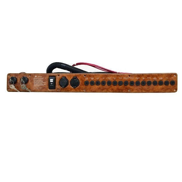 Rinker Boat Dual Ignition Breaker Panel - 4-Position Woodgrain