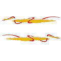 Rinker Boat Graphic Decals - E-Racer Yellow Stickers (set of 2)