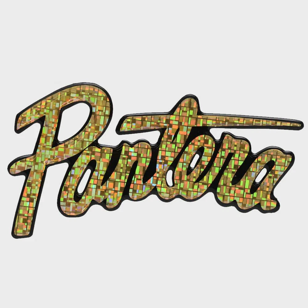 Bass CAT Boat Emblem Sticker Decal - Pantera Gold Holo Vinyl