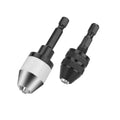 2x Keyless Drill Chuck Converter 1/4" Hex Shank for Screwdriver Drill Adapter
