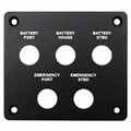 Cobalt Boat Blank Switch Panel 502129BL - Black Aluminum