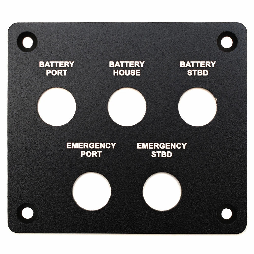 Cobalt Boat Blank Switch Panel 502129BL - Black Aluminum
