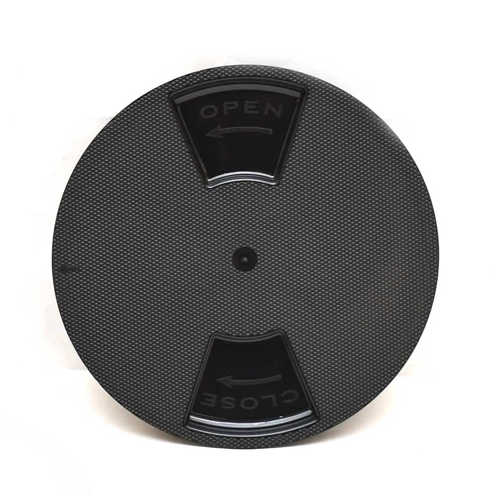 Sea-Lect Boat Deck Plate K336187 - 8 Inch Quarter Turn Black ABS