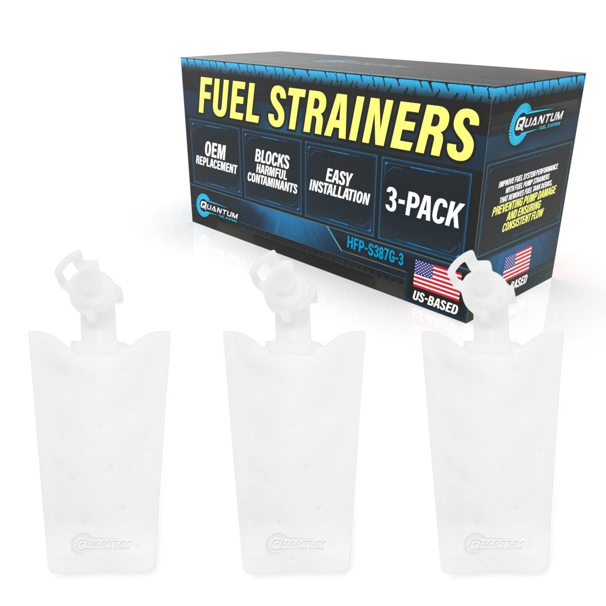 QFS Fuel Pump Filter Strainers [3] for YAMAHA Grizzly Raptor Viking Wolverine