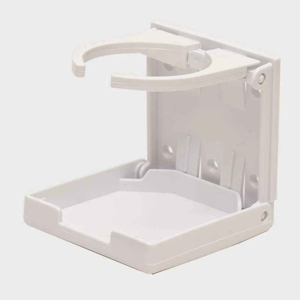 Basscat Boat Drink Holder 2127033 - Adjustable White Plastic