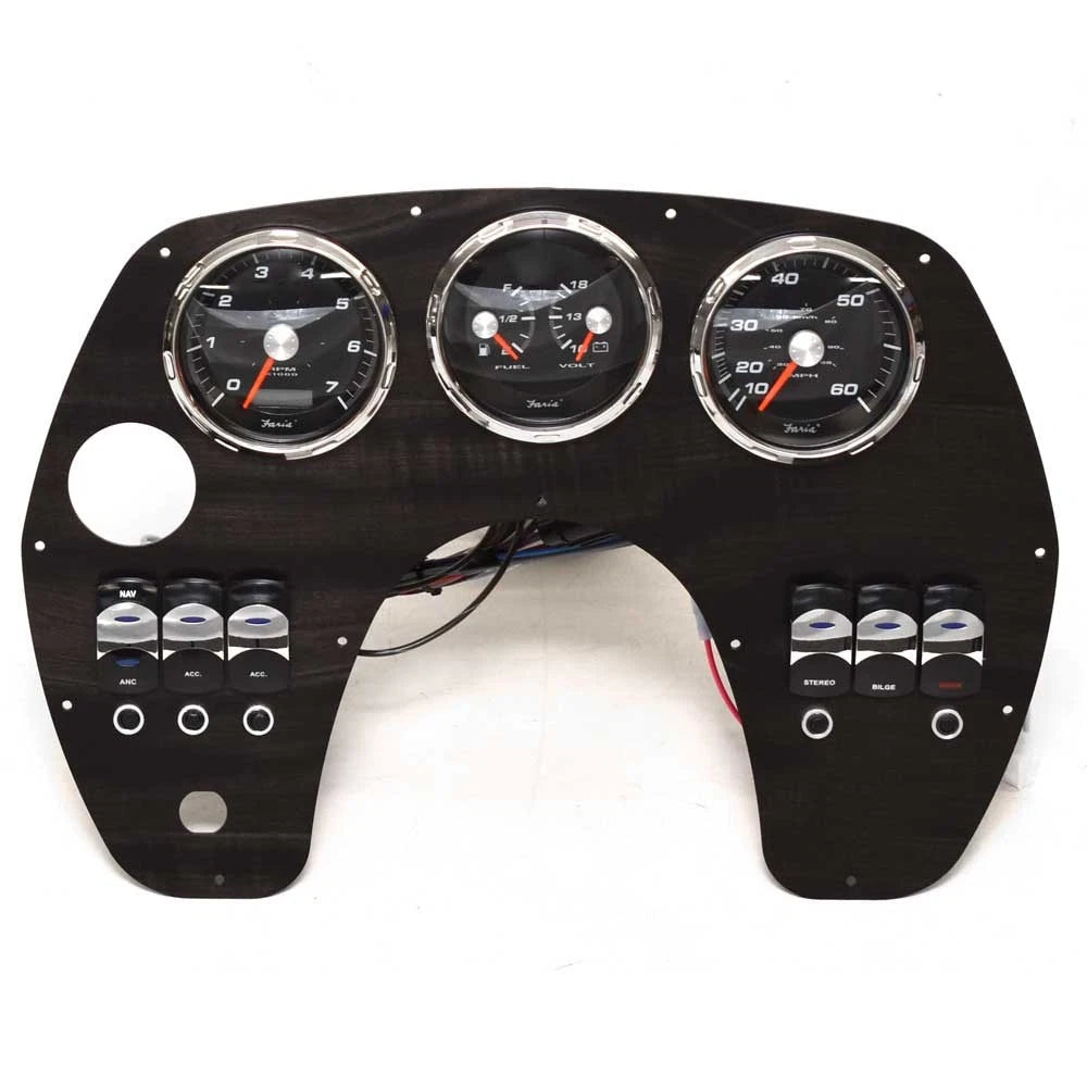 Rinker Boat Gauge Dash Panel - Faria Mercury 16 7/8 X 11 7/8 Inch